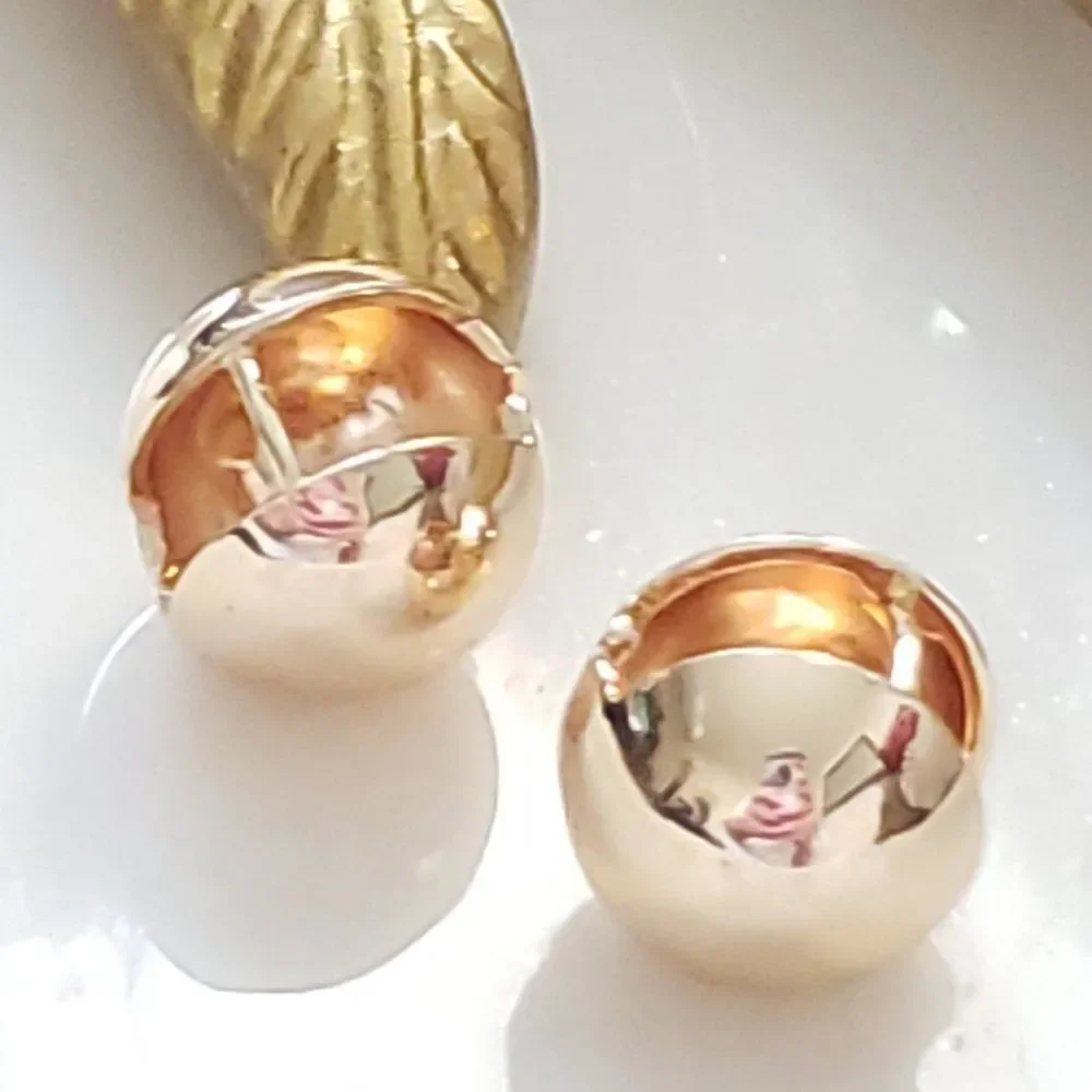 New! Anthro Gold Huggie Earrings - Picture 8 of 12